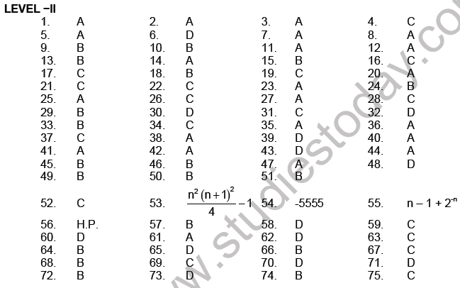 JEE Mathematics Sequence And Series MCQs Set A, Multiple Choice Questions